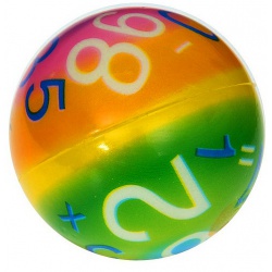 Мяч мягкий пластик "Цифры" 6,3 см