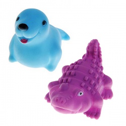 Набор резиновых игрушек: Крокодильчик и Тюлень
