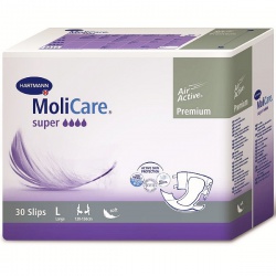 Подгузники MoliCare Premium super soft размер L (30 шт) Окружность талии/бедер: 120 - 150 см