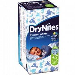 Huggies DryNites Medium Boy, трусики для возраста от 4 до 7 лет, с 17 до 30 кг (10 штук)
