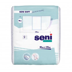 Пеленки Seni Soft 170-90 см с крылышками, впитываемость 1500 мл (5 шт)