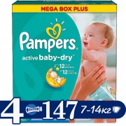 PAMPERS Подгузники Active Baby Maxi (8-14 кг) Мега Плюс Упаковка 147